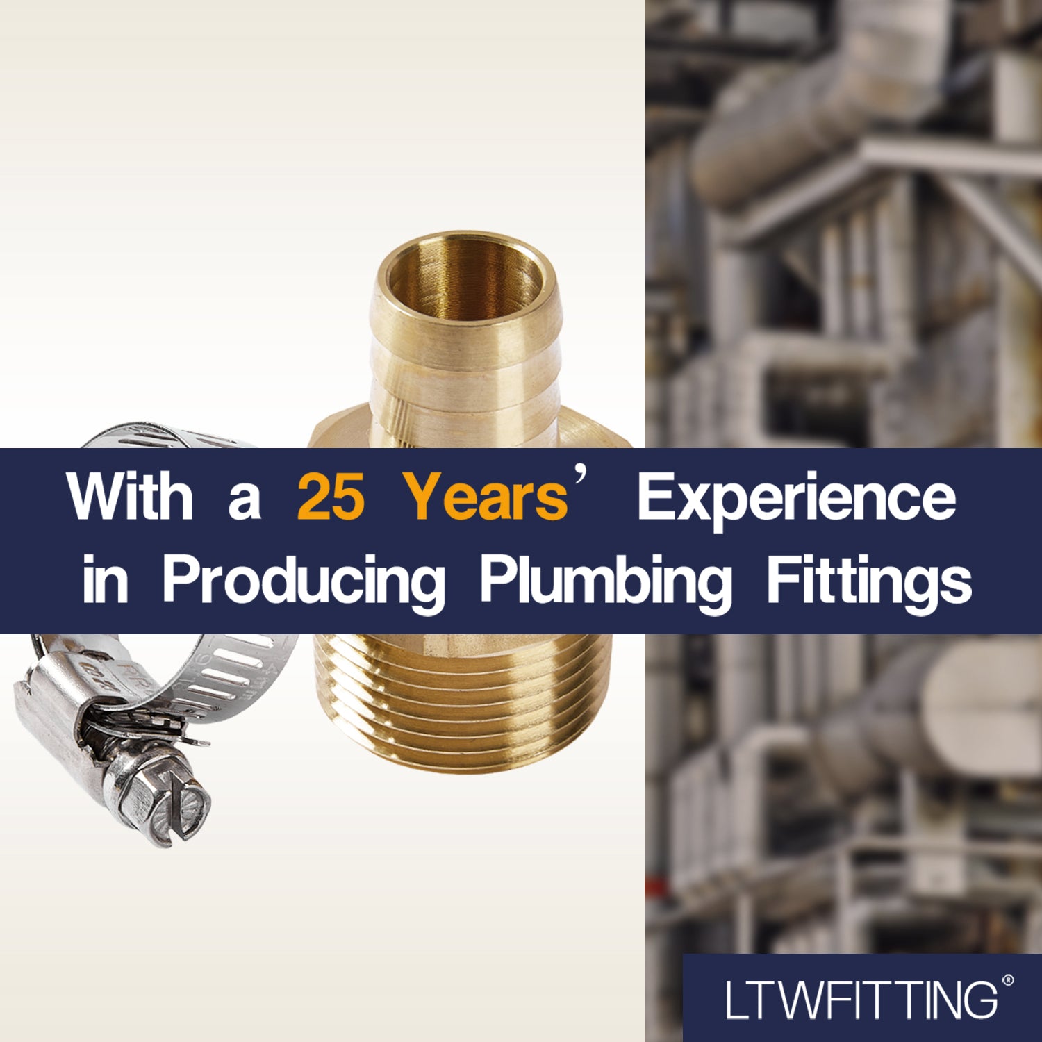 LTWFITTING 2 Sets Instant Hose Repair Kit 1 inch BSPT x 19mm ID Brass Coupler with 14-27mm SS316 Clamp