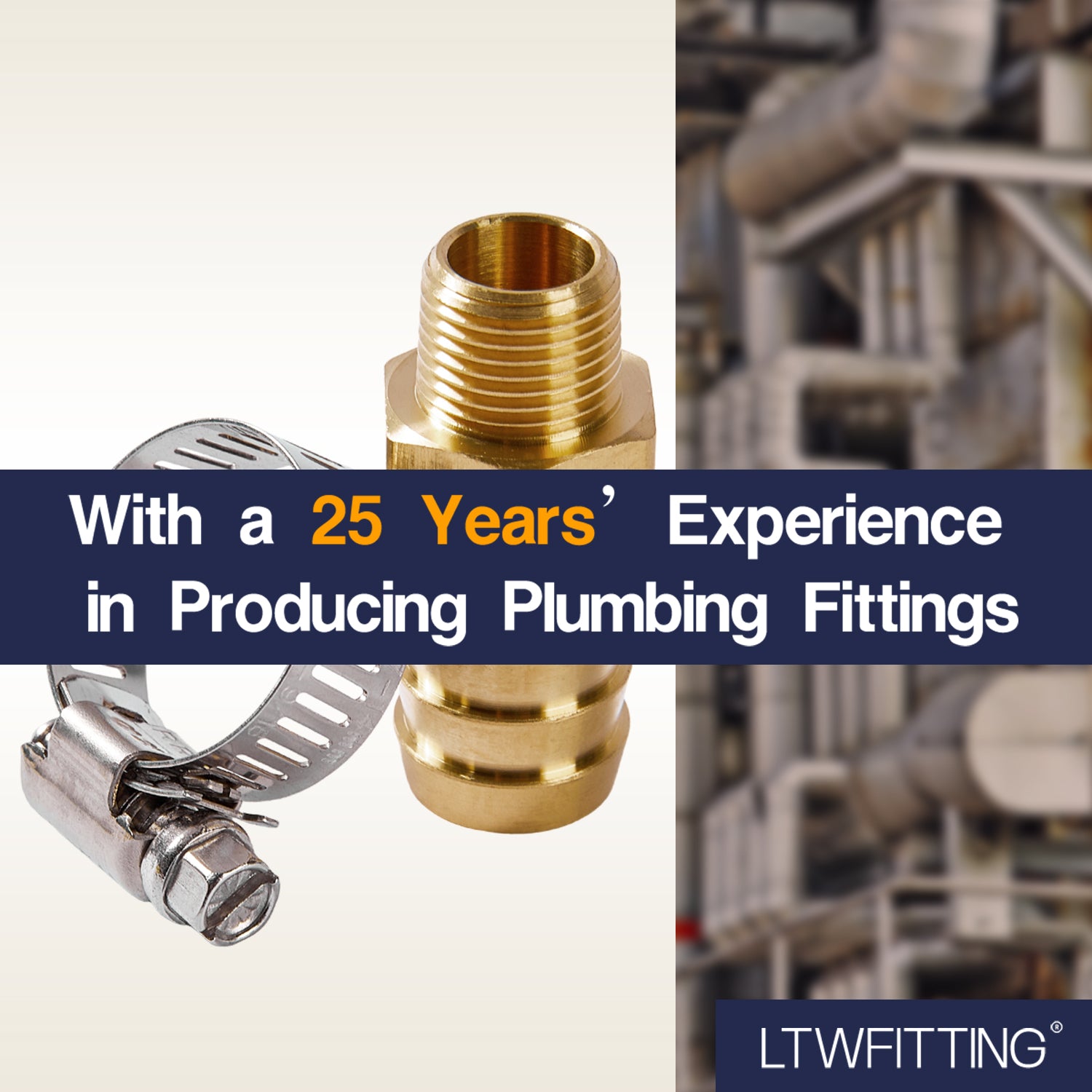 LTWFITTING 2 Sets Instant Hose Repair Kit 3/8 inch BSPT x 19mm ID Brass Coupler with 14-27mm SS316 Clamp