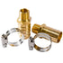 LTWFITTING 2 Sets Instant Hose Repair Kit 1/2 inch BSPT x 25mm ID Brass Coupler with 17-32mm SS316 Clamp