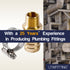 LTWFITTING 2 Sets Instant Hose Repair Kit 1/2 inch BSPT x 25mm ID Brass Coupler with 17-32mm SS316 Clamp