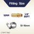 LTWFITTING 2 Sets Instant Hose Repair Kit 1/8 inch BSPT x 10mm ID Brass Coupler with 10-16mm SS316 Clamp