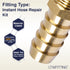 LTWFITTING 2 Sets Instant Hose Repair Kit 1/8 inch BSPT x 10mm ID Brass Coupler with 10-16mm SS316 Clamp