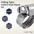 LTWFITTING 2 Sets Instant Hose Repair Kit 1/8 inch BSPT x 10mm ID Brass Coupler with 10-16mm SS316 Clamp