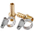 LTWFITTING 2 Sets Instant Hose Repair Kit 1/4 inch BSPT x 10mm ID Brass Coupler with 10-16mm SS316 Clamp