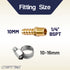 LTWFITTING 2 Sets Instant Hose Repair Kit 1/4 inch BSPT x 10mm ID Brass Coupler with 10-16mm SS316 Clamp