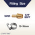 LTWFITTING 2 Sets Instant Hose Repair Kit 3/8 inch BSPT x 10mm ID Brass Coupler with 10-16mm SS316 Clamp