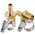 LTWFITTING 2 Sets Instant Hose Repair Kit 1/2 inch BSPT x 10mm ID Brass Coupler with 10-16mm SS316 Clamp