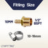 LTWFITTING 2 Sets Instant Hose Repair Kit 1/2 inch BSPT x 10mm ID Brass Coupler with 10-16mm SS316 Clamp