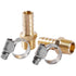LTWFITTING 2 Sets Instant Hose Repair Kit 3/8 inch BSPT x 12mm ID Brass Coupler with 10-16mm SS316 Clamp