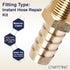 LTWFITTING 2 Sets Instant Hose Repair Kit 3/8 inch BSPT x 12mm ID Brass Coupler with 10-16mm SS316 Clamp