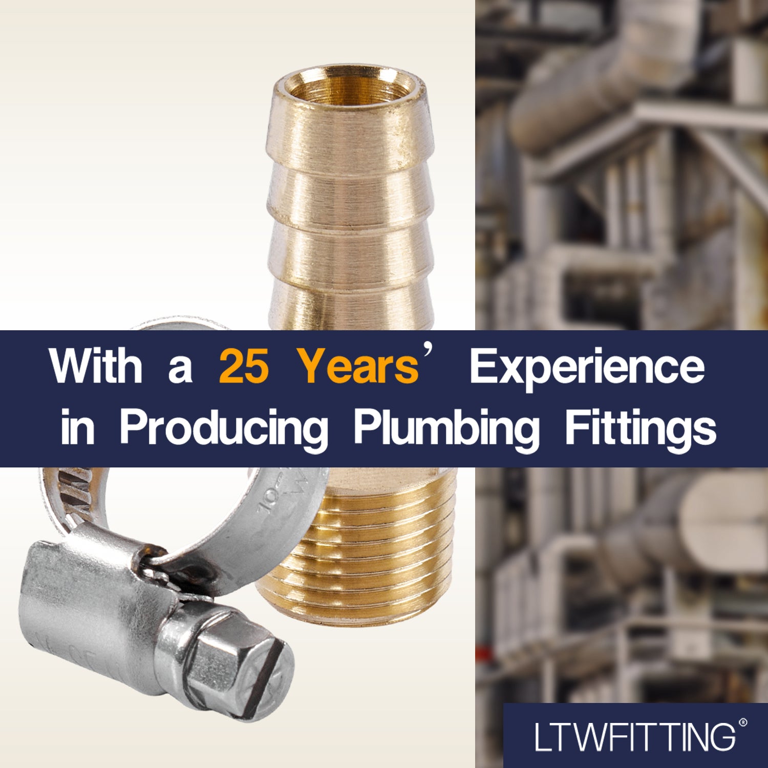 LTWFITTING 2 Sets Instant Hose Repair Kit 3/8 inch BSPT x 12mm ID Brass Coupler with 10-16mm SS316 Clamp