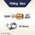 LTWFITTING 2 Sets Instant Hose Repair Kit 1/2 inch BSPT x 12mm ID Brass Coupler with 10-16mm SS316 Clamp