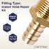 LTWFITTING 2 Sets Instant Hose Repair Kit 1/2 inch BSPT x 12mm ID Brass Coupler with 10-16mm SS316 Clamp