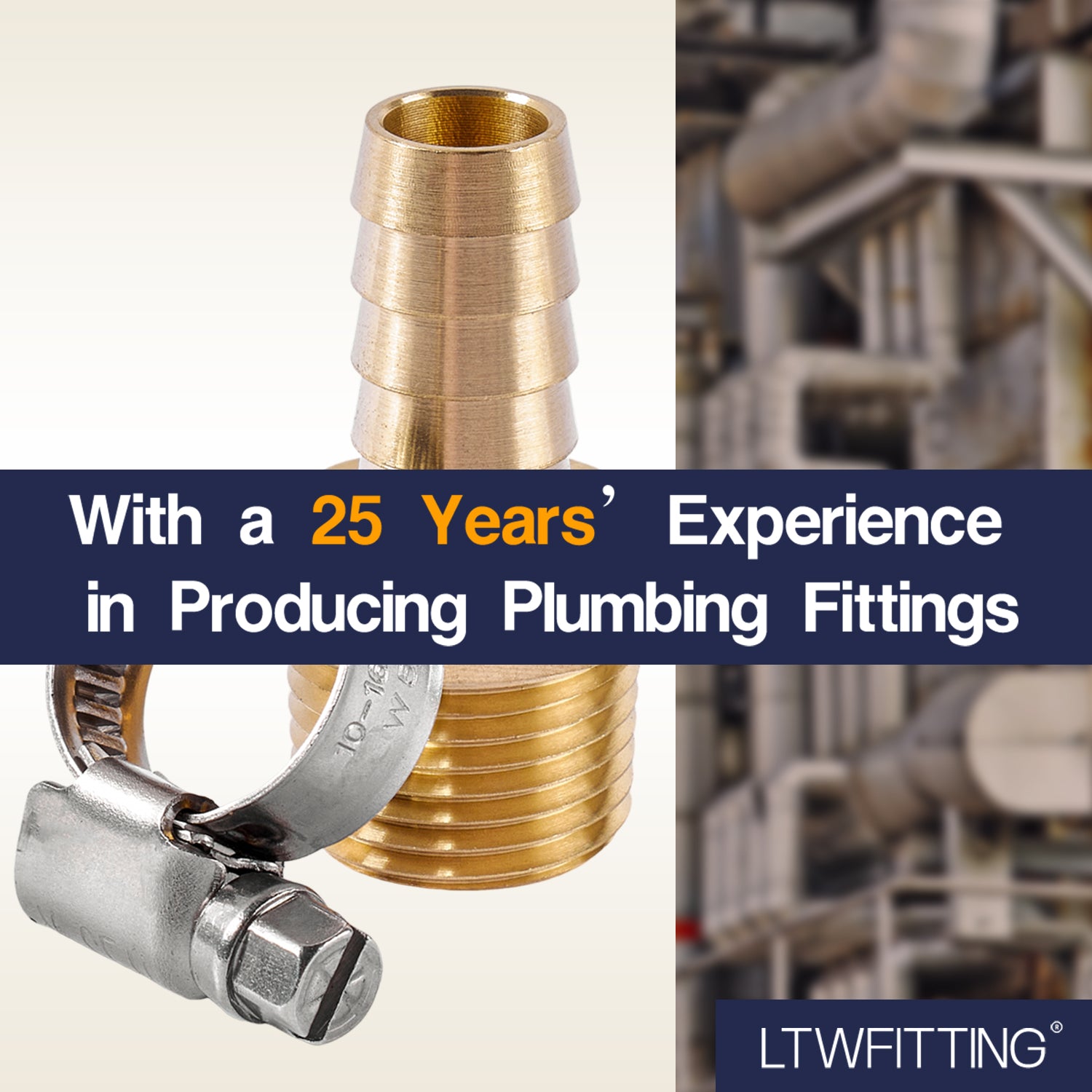 LTWFITTING 2 Sets Instant Hose Repair Kit 1/2 inch BSPT x 12mm ID Brass Coupler with 10-16mm SS316 Clamp