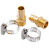 LTWFITTING 2 Sets Instant Hose Repair Kit 1/2 inch BSPT x 16mm ID Brass Coupler with 14-27mm SS316 Clamp