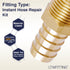 LTWFITTING 2 Sets Instant Hose Repair Kit 1/2 inch BSPT x 16mm ID Brass Coupler with 14-27mm SS316 Clamp