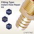 LTWFITTING 2 Sets Instant Hose Repair Kit 3/4 inch BSPT x 16mm ID Brass Coupler with 14-27mm SS316 Clamp