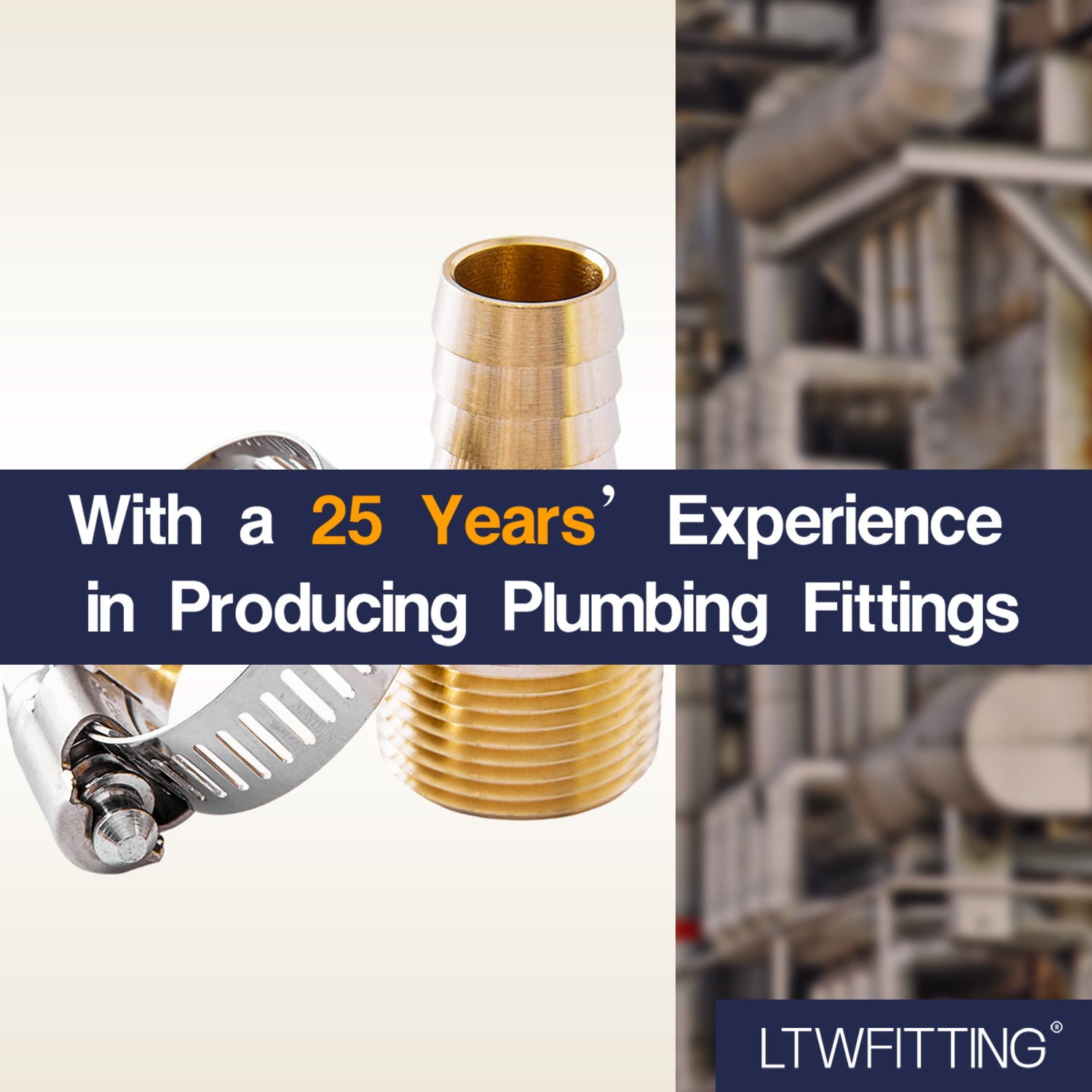 LTWFITTING 2 Sets Instant Hose Repair Kit 3/4 inch BSPT x 16mm ID Brass Coupler with 14-27mm SS316 Clamp