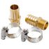 LTWFITTING 2 Sets Instant Hose Repair Kit 1/2 inch BSPT x 19mm ID Brass Coupler with 14-27mm SS316 Clamp