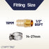 LTWFITTING 2 Sets Instant Hose Repair Kit 1/2 inch BSPT x 19mm ID Brass Coupler with 14-27mm SS316 Clamp
