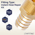 LTWFITTING 2 Sets Instant Hose Repair Kit 3/4 inch BSPT x 19mm ID Brass Coupler with 14-27mm SS316 Clamp