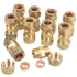 LTWFITTING 10MM OD Compression Union, Brass Compression Fitting (Pack of 10)