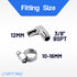 LTWFITTING 2 Sets Instant Hose Repair Kit 3/8 inch BSPT x 12mm ID SS316 90 Deg Elbow with 10-16mm SS316 Clamp
