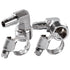 LTWFITTING 2 Sets Instant Hose Repair Kit 1/2 inch BSPT x 10mm ID SS316 90 Deg Elbow with 10-16mm SS316 Clamp