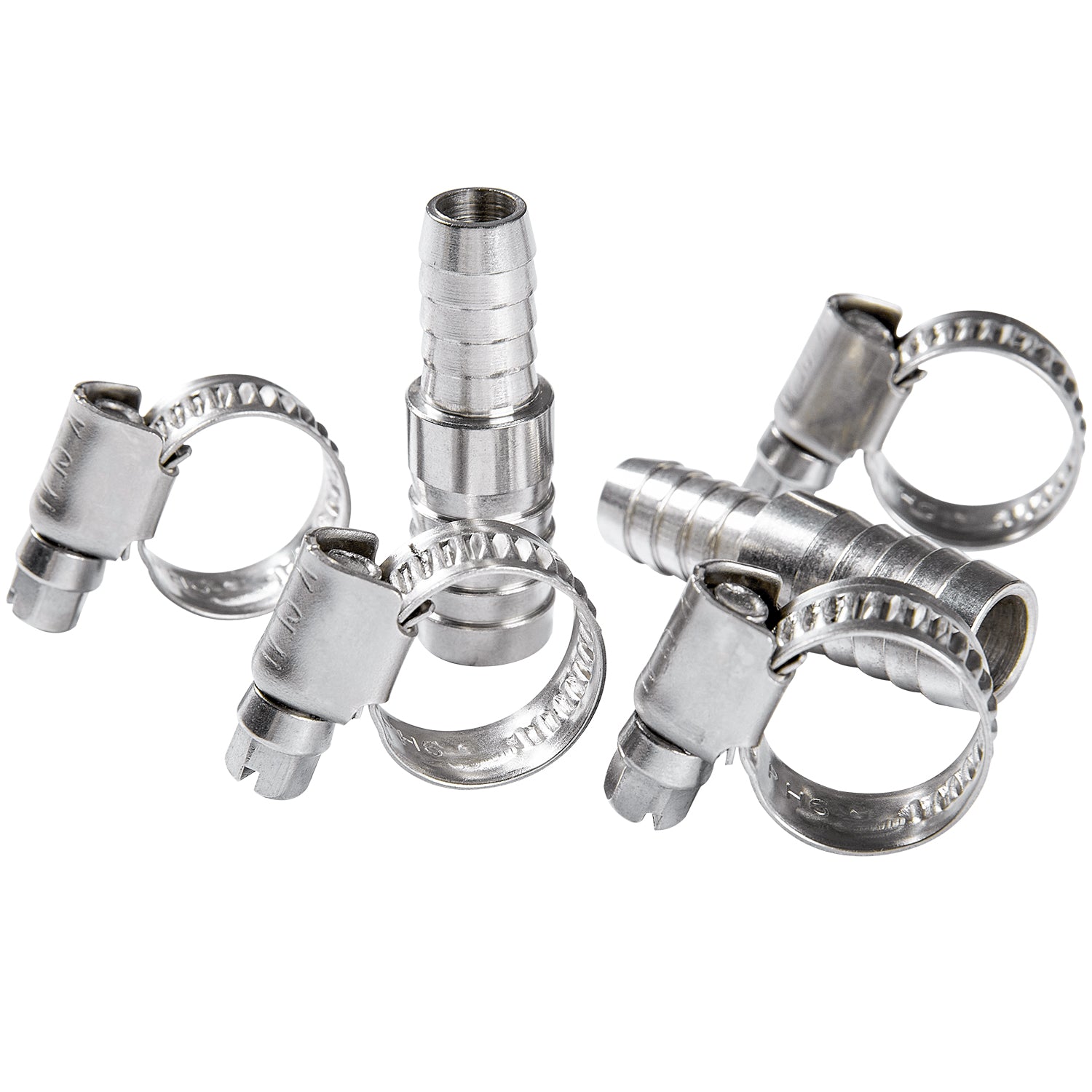 LTWFITTING 2 Sets Instant Hose Repair Kit 10mm x 12mm ID SS316 Splicer with 10-16mm SS316 Clamp