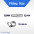 LTWFITTING 2 Sets Instant Hose Repair Kit 10mm x 12mm ID SS316 Splicer with 10-16mm SS316 Clamp