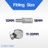 LTWFITTING 2 Sets Instant Hose Repair Kit 10mm x 16mm ID SS316 Splicer with 11-20mm SS316 Clamp