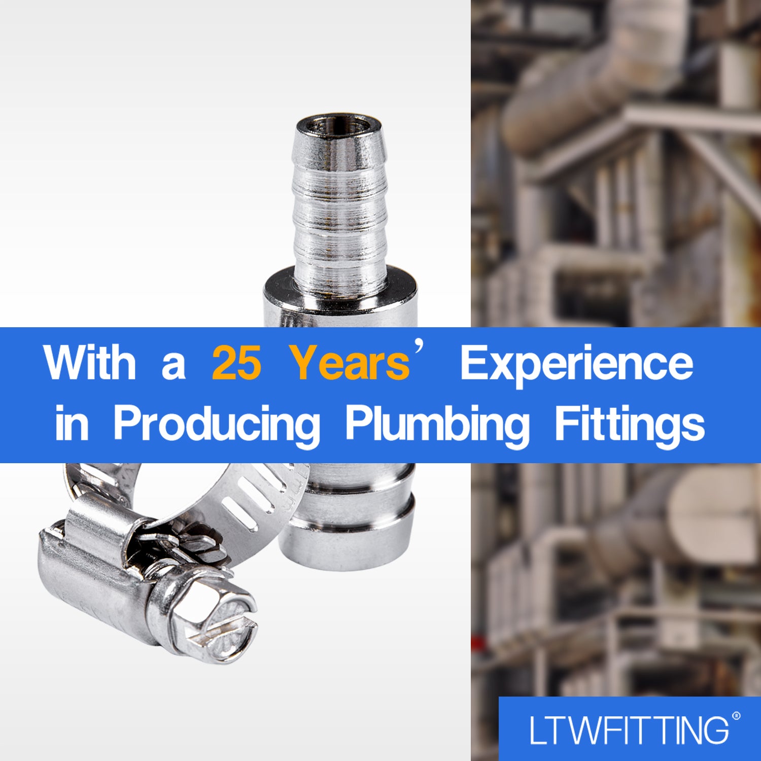 LTWFITTING 2 Sets Instant Hose Repair Kit 10mm x 16mm ID SS316 Splicer with 11-20mm SS316 Clamp
