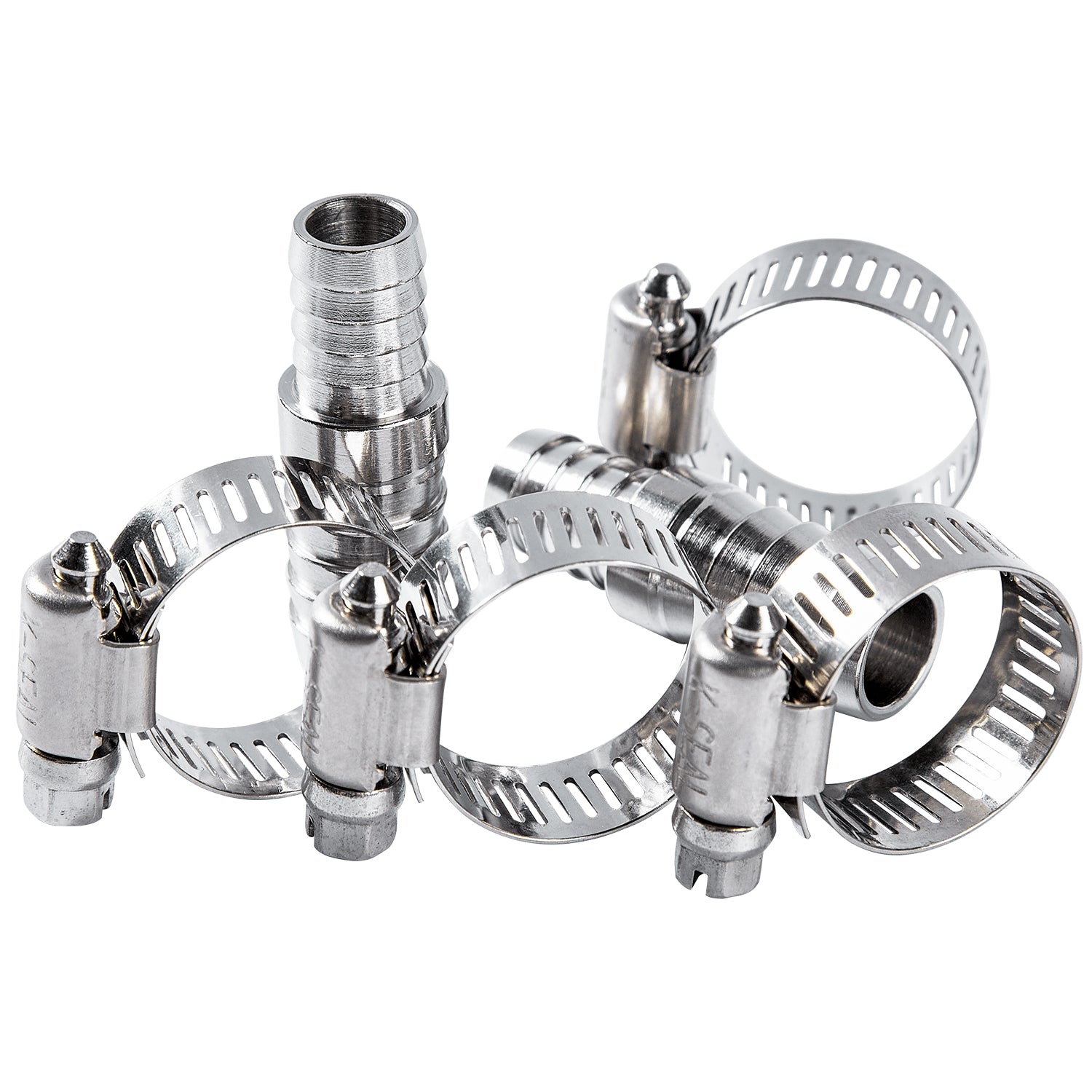 LTWFITTING 2 Sets Instant Hose Repair Kit 12mm x 16mm ID SS316 Splicer with 14-27mm SS316 Clamp