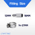 LTWFITTING 2 Sets Instant Hose Repair Kit 12mm x 16mm ID SS316 Splicer with 14-27mm SS316 Clamp
