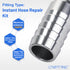 LTWFITTING 2 Sets Instant Hose Repair Kit 12mm x 16mm ID SS316 Splicer with 14-27mm SS316 Clamp
