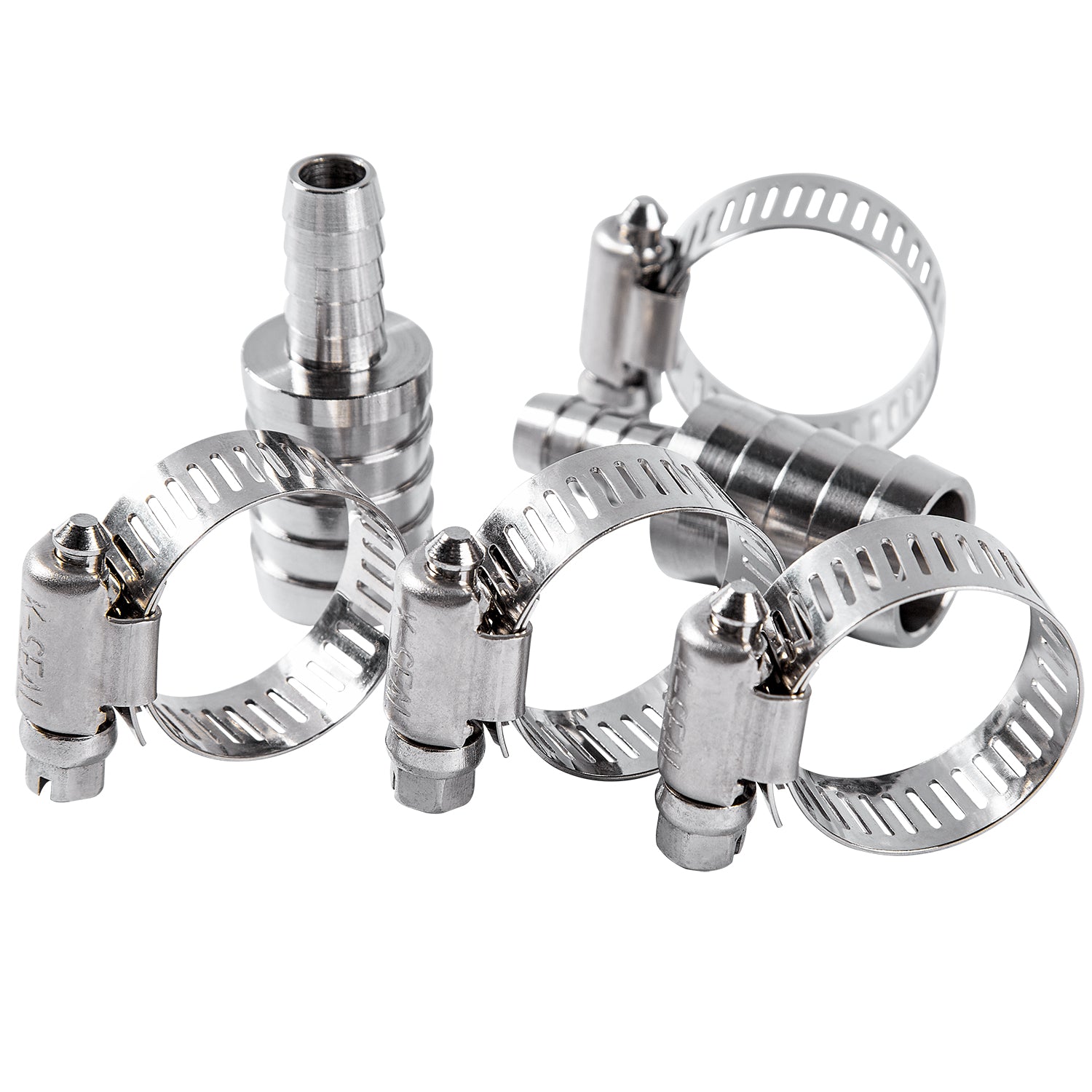 LTWFITTING 2 Sets Instant Hose Repair Kit 10mm x 19mm ID SS316 Splicer with 14-27mm SS316 Clamp