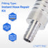 LTWFITTING 2 Sets Instant Hose Repair Kit 10mm x 19mm ID SS316 Splicer with 14-27mm SS316 Clamp