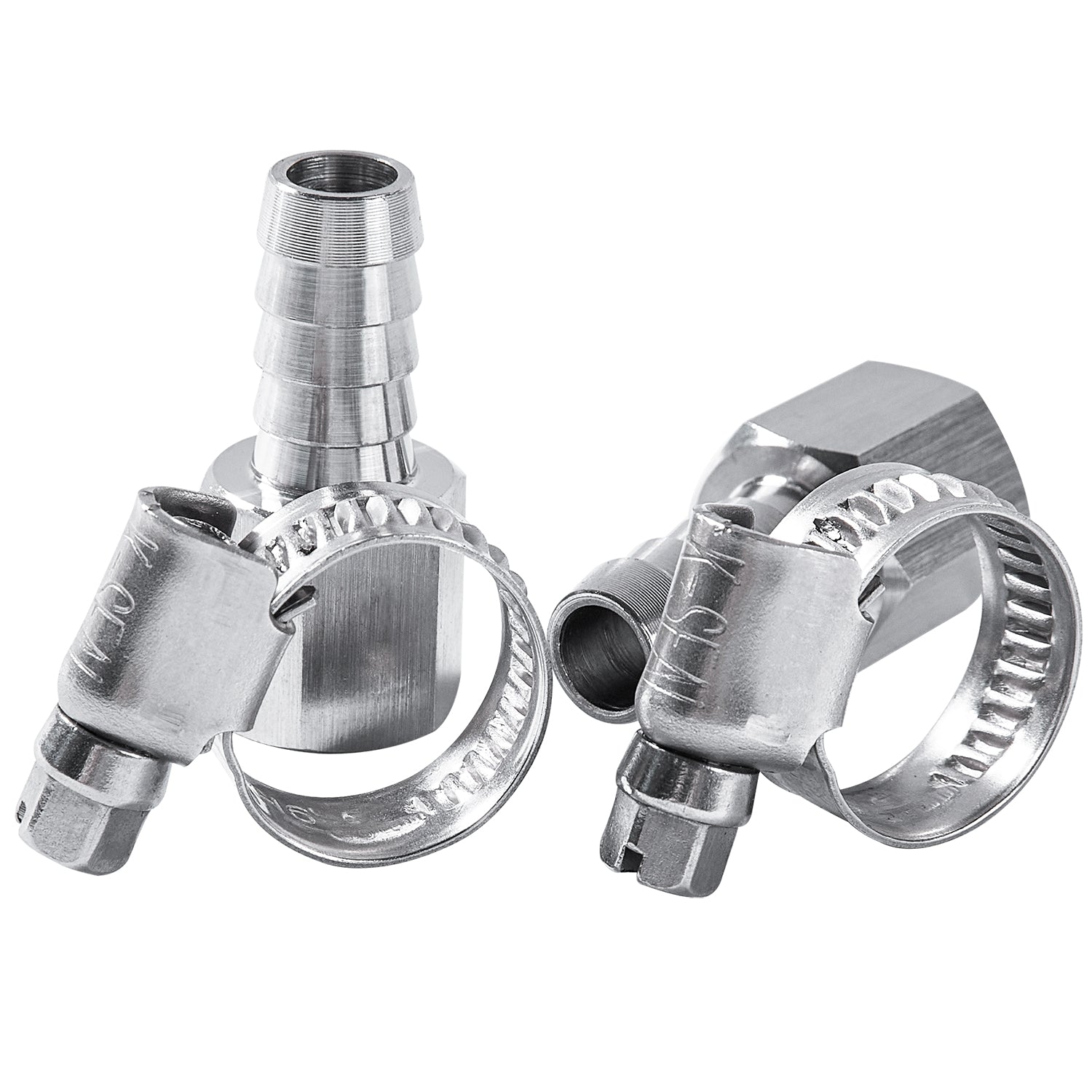 LTWFITTING 2 Sets Instant Hose Repair Kit 1/4'BSP x 10mm ID SS316 Coupler with 10-16mm SS316 Clamp