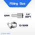LTWFITTING 2 Sets Instant Hose Repair Kit 1/4'BSP x 10mm ID SS316 Coupler with 10-16mm SS316 Clamp