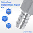 LTWFITTING 2 Sets Instant Hose Repair Kit 1/4'BSP x 10mm ID SS316 Coupler with 10-16mm SS316 Clamp