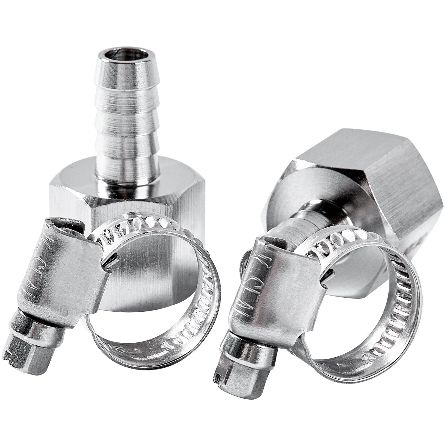 LTWFITTING 2 Sets Instant Hose Repair Kit 1/2'BSP x 10mm ID SS316 Coupler with 10-16mm SS316 Clamp