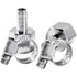 LTWFITTING 2 Sets Instant Hose Repair Kit 1/2'BSP x 10mm ID SS316 Coupler with 10-16mm SS316 Clamp
