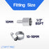LTWFITTING 2 Sets Instant Hose Repair Kit 1/2'BSP x 10mm ID SS316 Coupler with 10-16mm SS316 Clamp