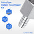 LTWFITTING 2 Sets Instant Hose Repair Kit 1/2'BSP x 10mm ID SS316 Coupler with 10-16mm SS316 Clamp