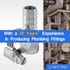 LTWFITTING 2 Sets Instant Hose Repair Kit 1/4'BSP x 12mm ID SS316 Coupler with 10-16mm SS316 Clamp