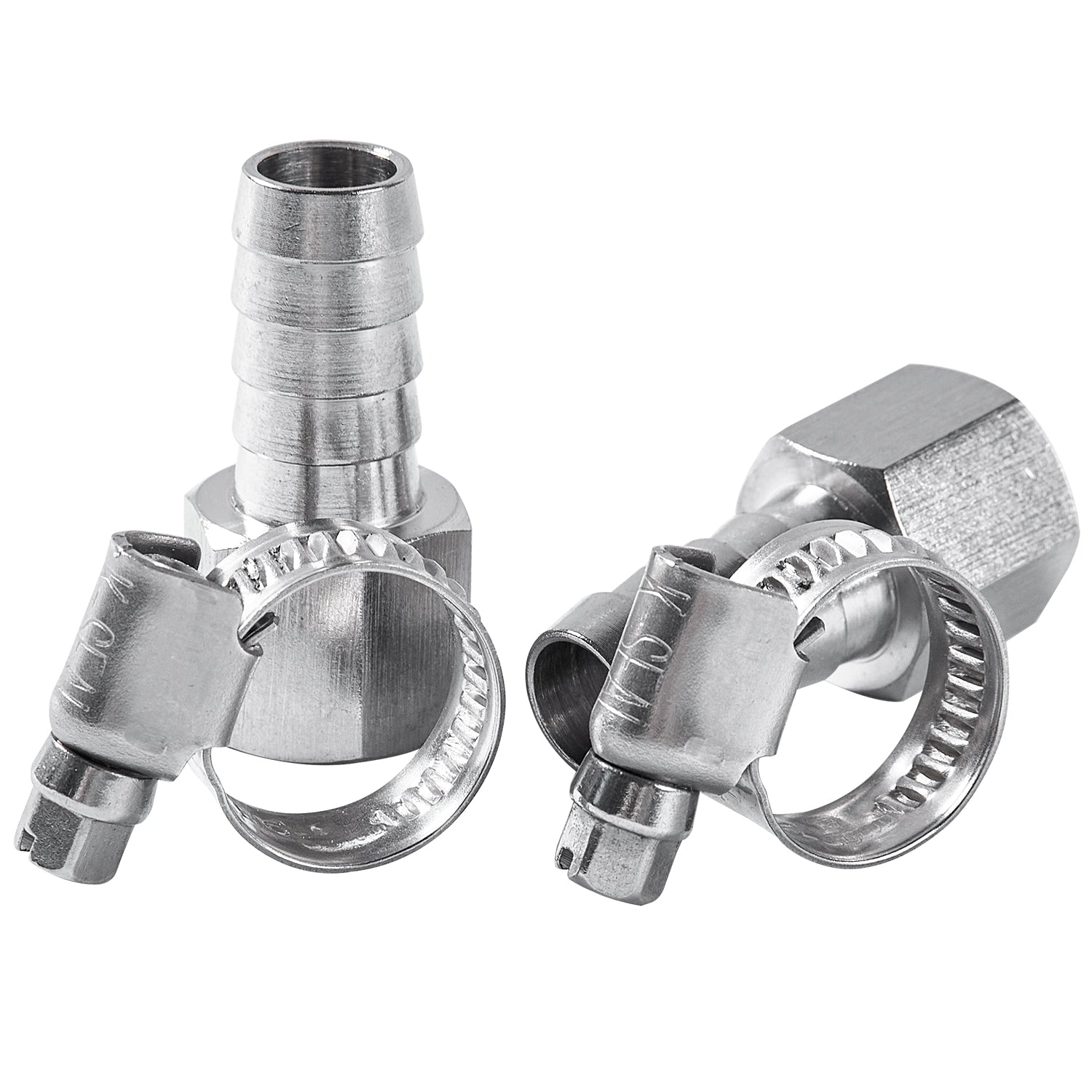 LTWFITTING 2 Sets Instant Hose Repair Kit 3/8'BSP x 12mm ID SS316 Coupler with 10-16mm SS316 Clamp