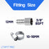LTWFITTING 2 Sets Instant Hose Repair Kit 3/8'BSP x 12mm ID SS316 Coupler with 10-16mm SS316 Clamp
