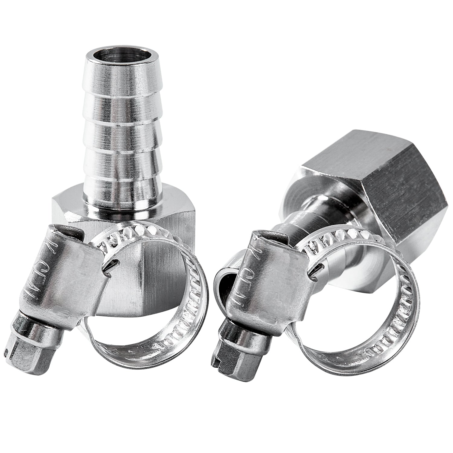 LTWFITTING 2 Sets Instant Hose Repair Kit 1/2'BSP x 12mm ID SS316 Coupler with 10-16mm SS316 Clamp