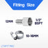 LTWFITTING 2 Sets Instant Hose Repair Kit 1/2'BSP x 12mm ID SS316 Coupler with 10-16mm SS316 Clamp
