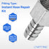 LTWFITTING 2 Sets Instant Hose Repair Kit 1/2'BSP x 12mm ID SS316 Coupler with 10-16mm SS316 Clamp